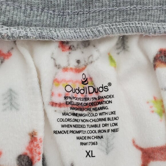 Cuddl Duds Cozy Fleece Holiday Dog Pajama Set | Long Sleeve Top & Joggers XL - Picture 9 of 9